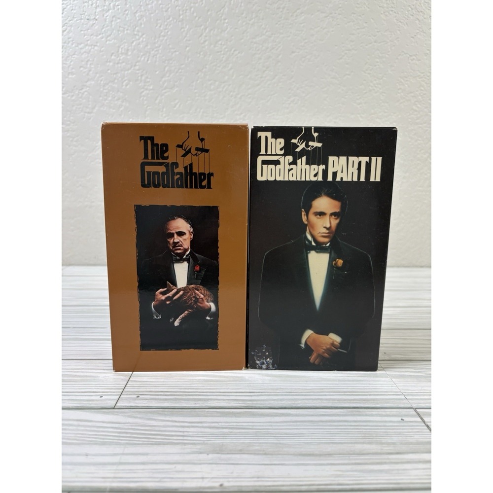 The Godfather Parts 1 and 2 VHS Cassette Tape Movies - 1990s